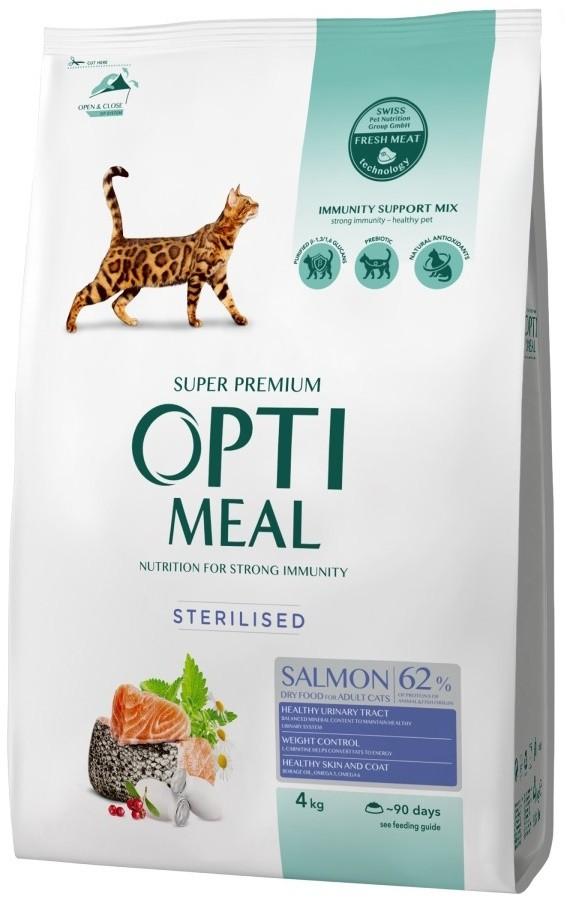 Hrana uscata pentru pisici Optimeal Adult Cat Sterilised Salmon 4kg