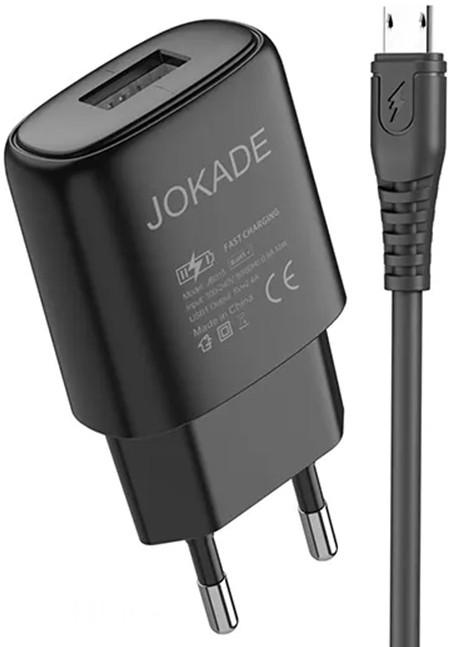 Incarcator telefon Jokade Wall Charger with Cable USB to Micro-USB Single Port 3A Kaer Black