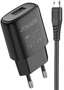 Incarcator telefon Jokade Wall Charger with Cable USB to Micro-USB Single Port 3A Kaer Black