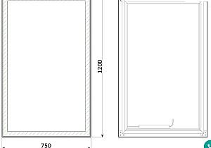 Oglindă Dubiel Vitrum LOGAN Black 75×120