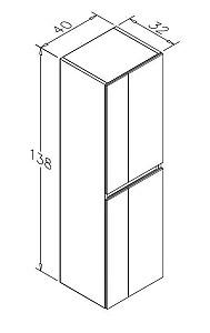 Dulap penal Orka Likya 40 Anthracite Matt