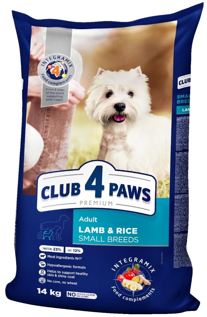 Hrana uscata pentru caini Club4Paws Adult Small Breeds Lamb&Rice 14kg