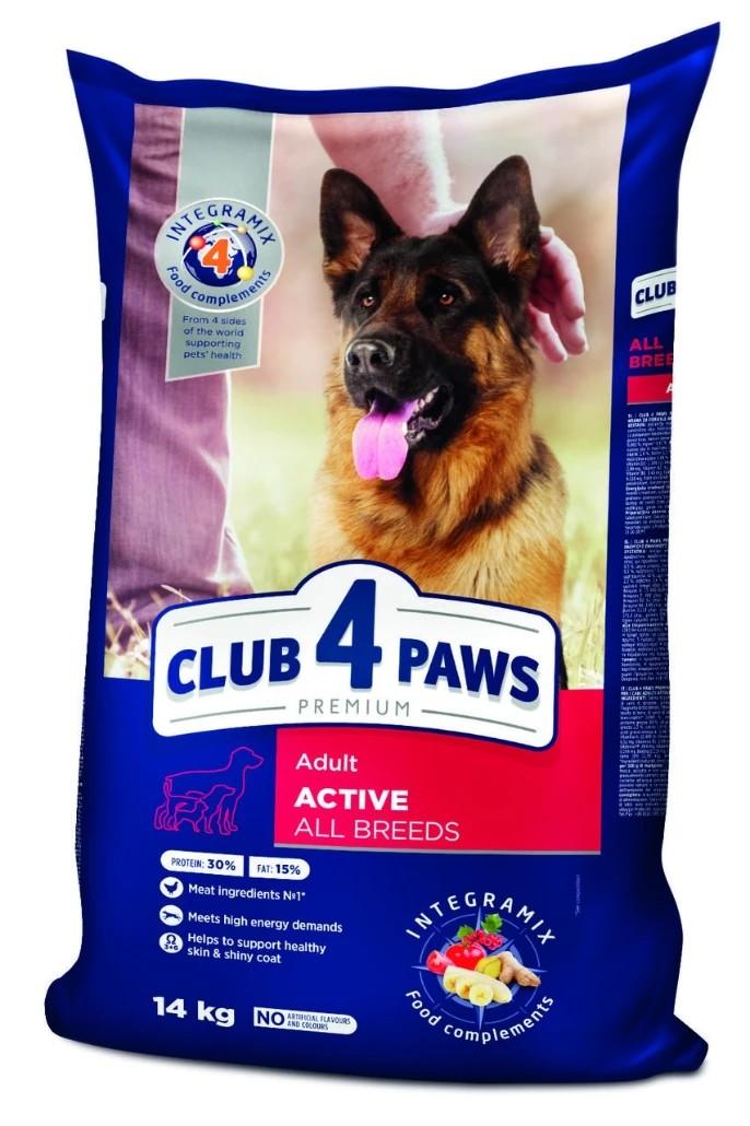Hrana uscata pentru caini Club4Paws Premium Adult Active All Breeds 14kg