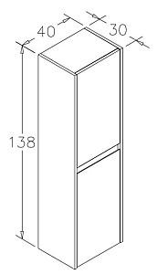 Dulap penal Orka Lisbon 40 Antracit mat
