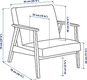 Fotoliu IKEA Ekenaset/Jonsbyn Negru