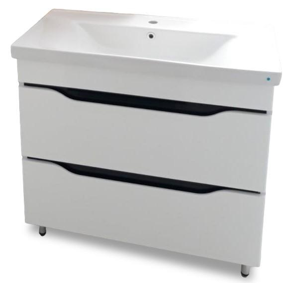 Dulap sub lavoar S-M Print(Sava) 90cm Alb/Dunga Negru