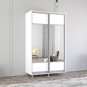 Dulap-cupe Mobildor Lux Aron 140 (2 oglinzi K1-orizontal) Alb