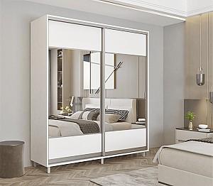 Dulap-cupe Mobildor Lux Aron 140 (2 oglinzi K1-orizontal) Alb