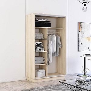 Dulap-cupe Mobildor Lux Fox 110 (2 PAL cu elemente din oglindă) Stejar Sonoma