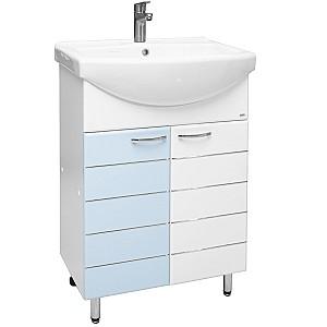 Dulap sub lavoar S-M Modern 60 Alb-albastru