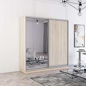 Dulap-cupe Mobildor Lux Fox 200 (1 oglinda, 1 PAL) Stejar Sonoma