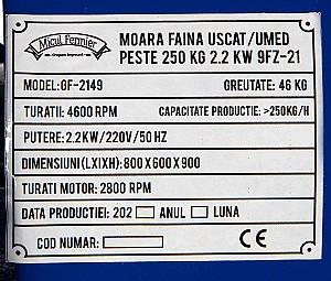 Tocator de furaje Micul Fermier 843610000 pentru faina