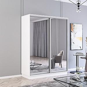 Dulap-cupe Mobildor Lux Fox 150 (2 oglinzi) Alb