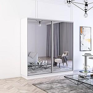 Dulap-cupe Mobildor Lux Fox 190 (2 oglinzi) Alb