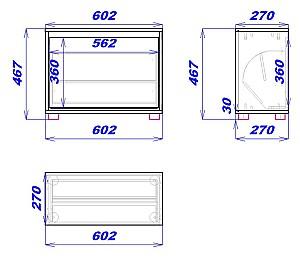 Dulap pentru incaltaminte Mobildor Lux Leo 60 1D (60x27x47H cm) Stejar Sonoma / Alb