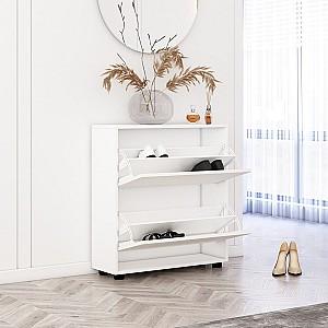 Dulap pentru incaltaminte Mobildor Lux Leo 60 2D (60x27x86H cm) Alb