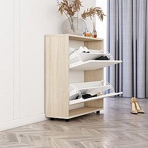 Dulap pentru incaltaminte Mobildor Lux Leo 60 2D (60x27x86H cm) Stejar Sonoma / Alb