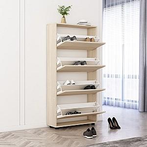 Dulap pentru incaltaminte Mobildor Lux Leo 60 4D (60x27x164H cm) Stejar Sonoma