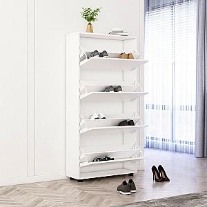 Dulap pentru incaltaminte Mobildor Lux Leo 60 4D (60x27x164H cm) Alb