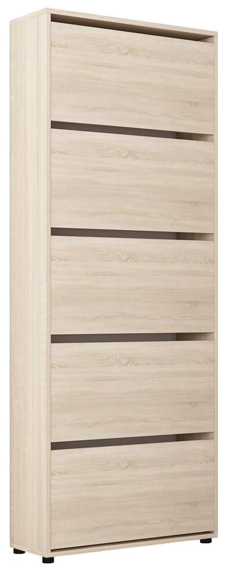 Dulap pentru incaltaminte Mobildor Lux Leo 60 5D (60x27x203H cm) Stejar Sonoma
