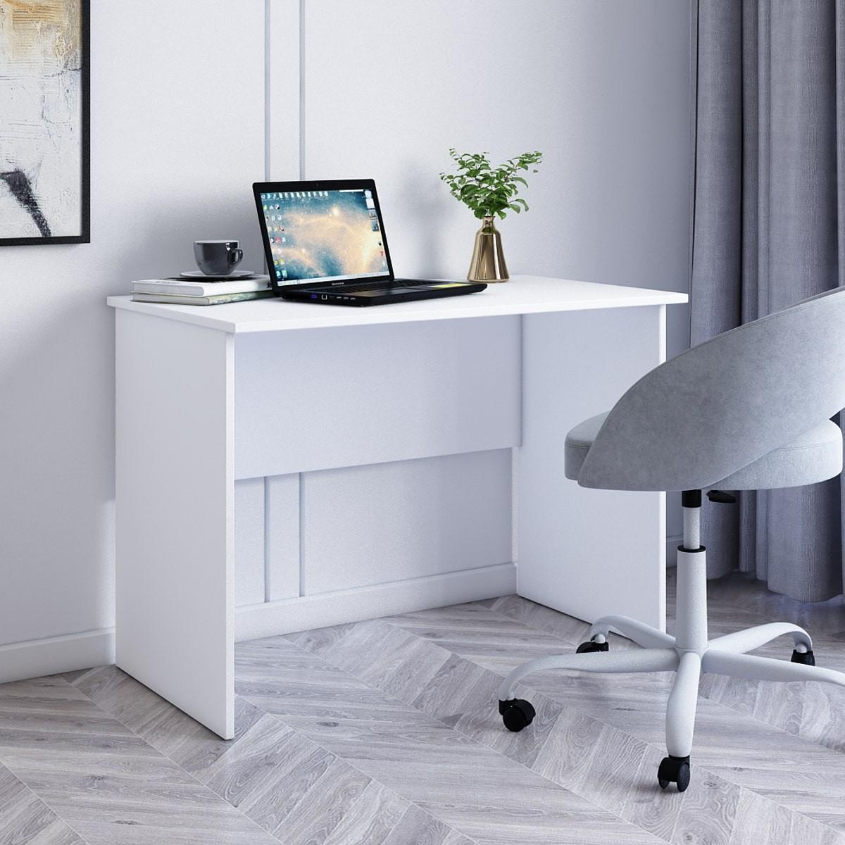 Masa de birou Mobildor Lux Simple (100x60x75H cm) Alb