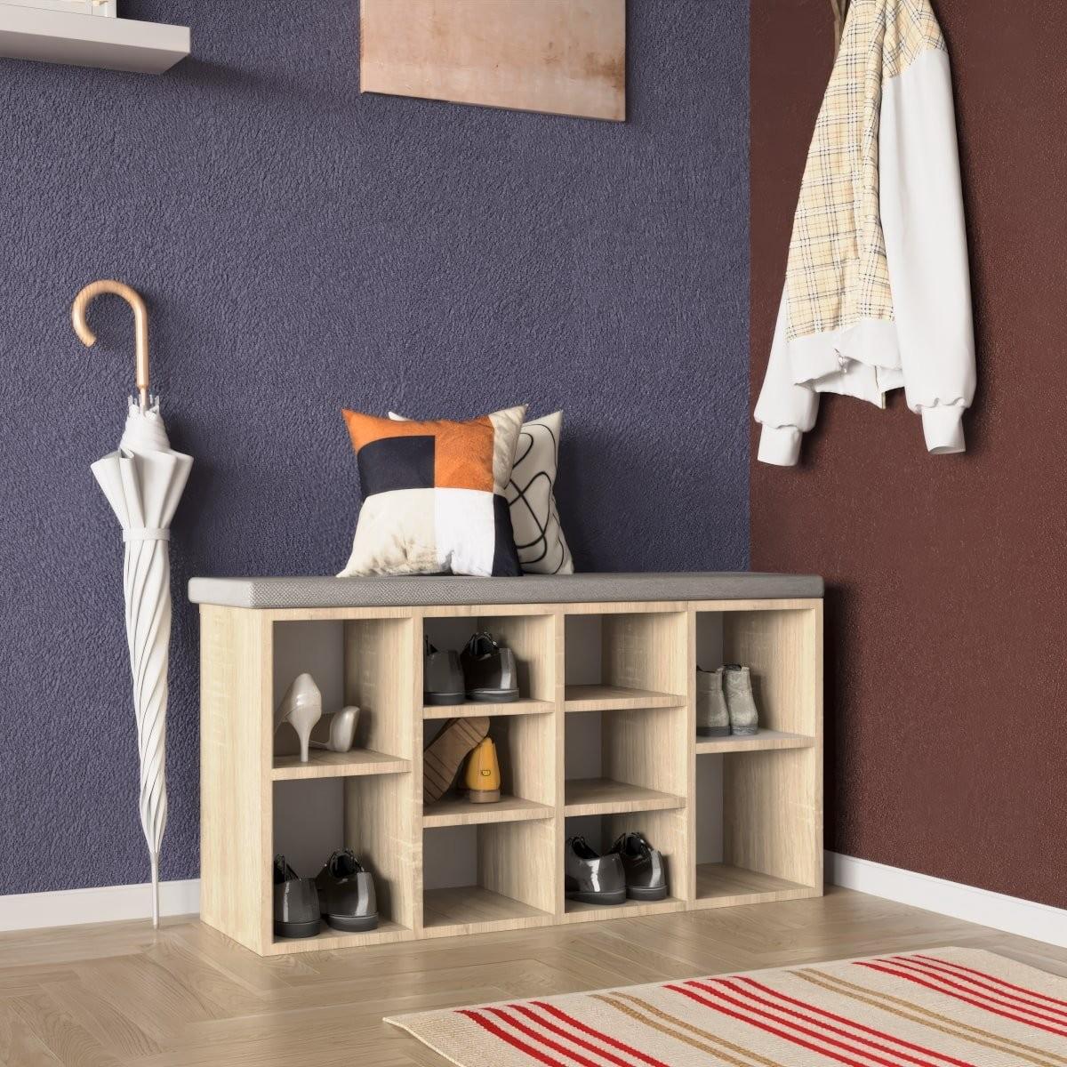 Raft pentru incaltaminte Mobildor Lux Aspect (105x30x48H cm) Stejar Sonoma