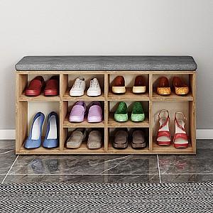 Raft pentru incaltaminte Mobildor Lux Aspect (105x30x48H cm) Stejar Sonoma