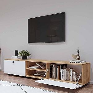 Tumba pentru televizor Mobildor Lux ZEN 2.2m Sonoma/Alb