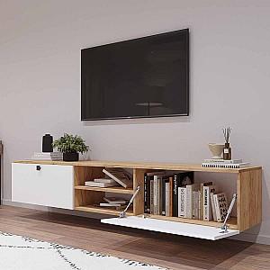 Tumba pentru televizor Mobildor Lux ZEN 2.2m Sonoma/Alb