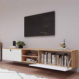 Tumba pentru televizor Mobildor Lux ZEN 2.4m Sonoma/Alb