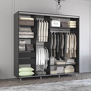 Dulap-cupe Mobildor Lux Aron 210 (2 PAL) Antracit