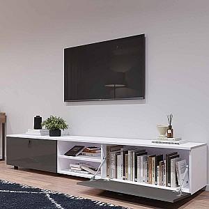 Tumba pentru televizor Mobildor Lux ZEN 2.4m Alb/Antracit