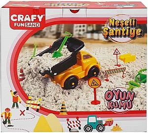 Set de jucarii Crafy Fun Sand Set nisip kinetic "Construction" 14 el. Crafy Sand 2 x 250 gr. (S00002789)