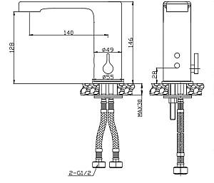 Baterie pentru lavoar Creavit ES2410