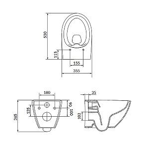 Vas WC Cersanit Moduo Plus Rimless Slim (122088)