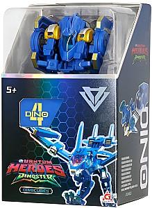 Jucarie interactiva Dinoster Dinozaur-Transformer Ptero Bo, albastru