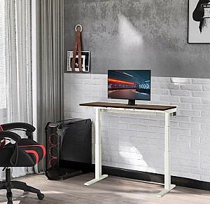 Masa pentru calculator IKEA Mittzon inaltime reglabila/electrica 160x80 Furnir Nuc (Maro)/Alb