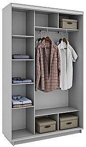 Dulap-cupe Confort-NV 140x45 cm (2 sablare / argint) Stejar Kraft Alb