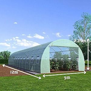 Seră de tip tunel Tehno Ms 12x3x2.25m / Ø26mm / 2 uși