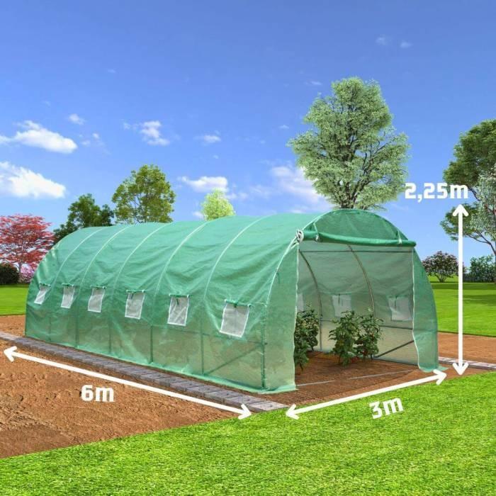 Seră de tip tunel Tehno Ms 6x3x2.25m / Ø26mm / 2 uși