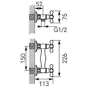Baterie dus Ferro Antica BAI7BR bronz