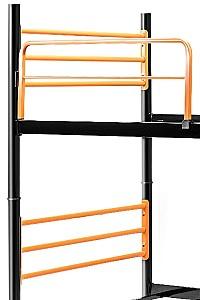 Pat copii Evger RD-70 90x200cm Negru/Oranj