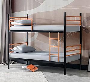 Pat copii Evger RD-70 90x200cm Negru/Oranj