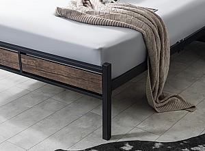 Pat Evger K-300 160x200cm Negru/Lemn