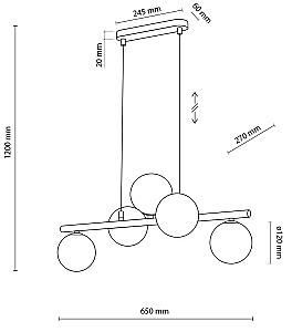 Lustra TK Lighting Estera 6105 Brown
