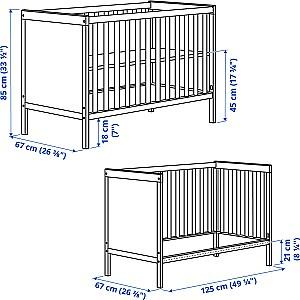 Patut copii IKEA Sundvik 60x120 Alb