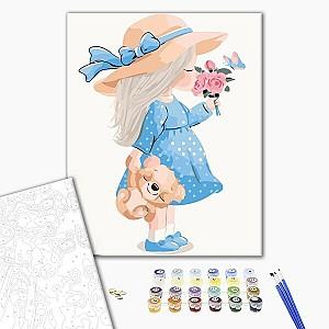 Tablou pe numere BrushMe Micuțа lady 30×40 сm (fără cutie)