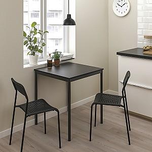 Set de masa si scaune IKEA Sandsberg/Adde 67x67cm 1+2 Negru