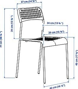 Set de masa si scaune IKEA Sandsberg/Adde 67x67cm 1+2 Negru