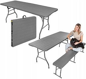 Masa pliabila Saska Garden 1053752 74x180 Dark Grey